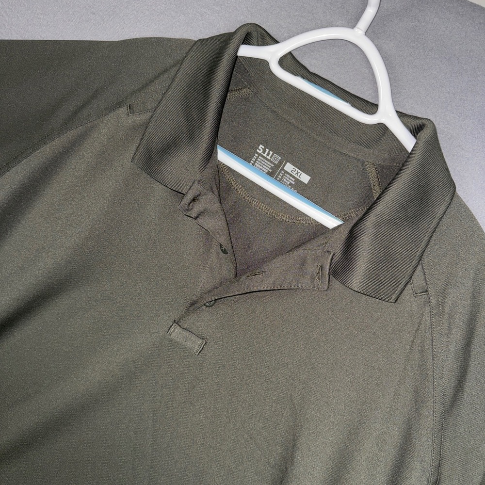 5.11 Tactial Polo Shirt Mens 2XL XXL Green Tactical Performance Stretch Utility